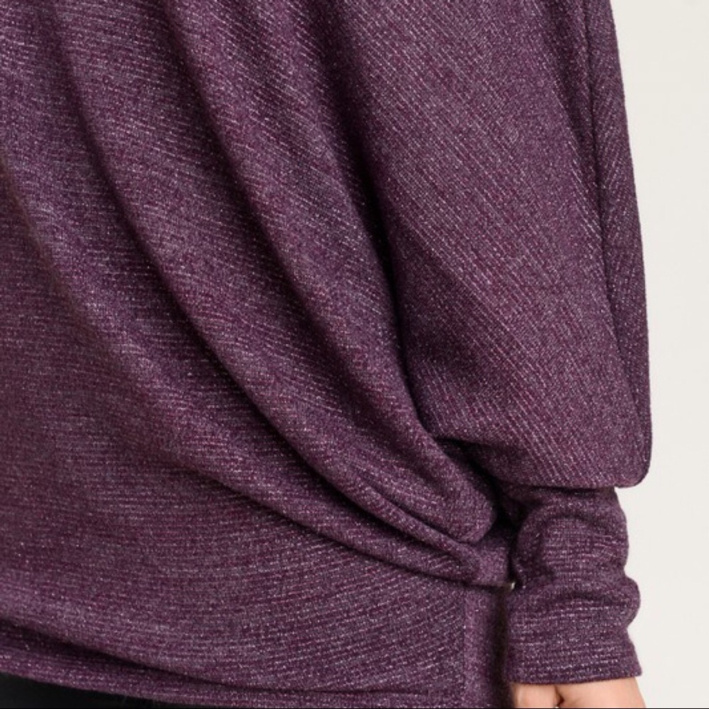 1 LEFT SALE-FIRM‼️ Miranda Metallic Dolman Top - Picture 6 of 6